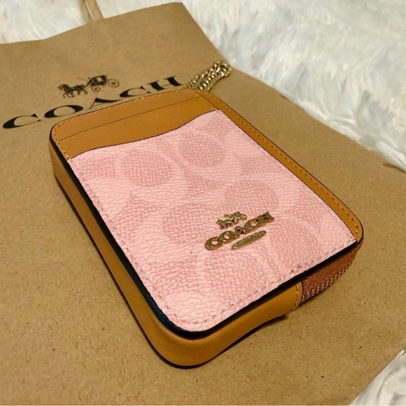 Coach Powder Pink Collection Zip Card Case - Picture 6 of 8